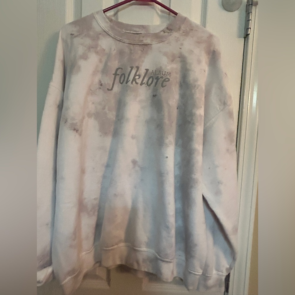 Taylor Swift official merch Folklore tie dye crewneck